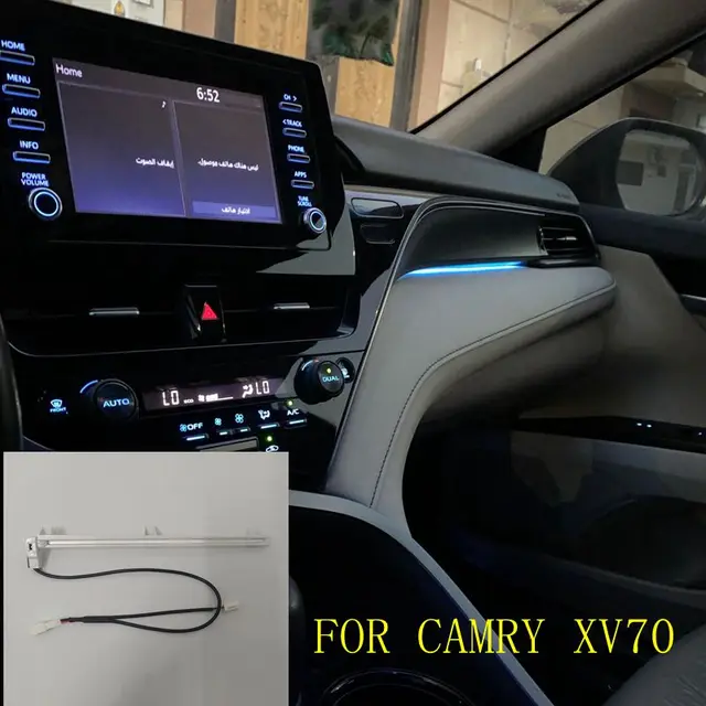 Led do wnętrza samochodu oświetlenie dekoracyjne konsola środkowa nastrojowe oświetlenie niebieski dla Toyota Camry 2018 2019 2020 2021