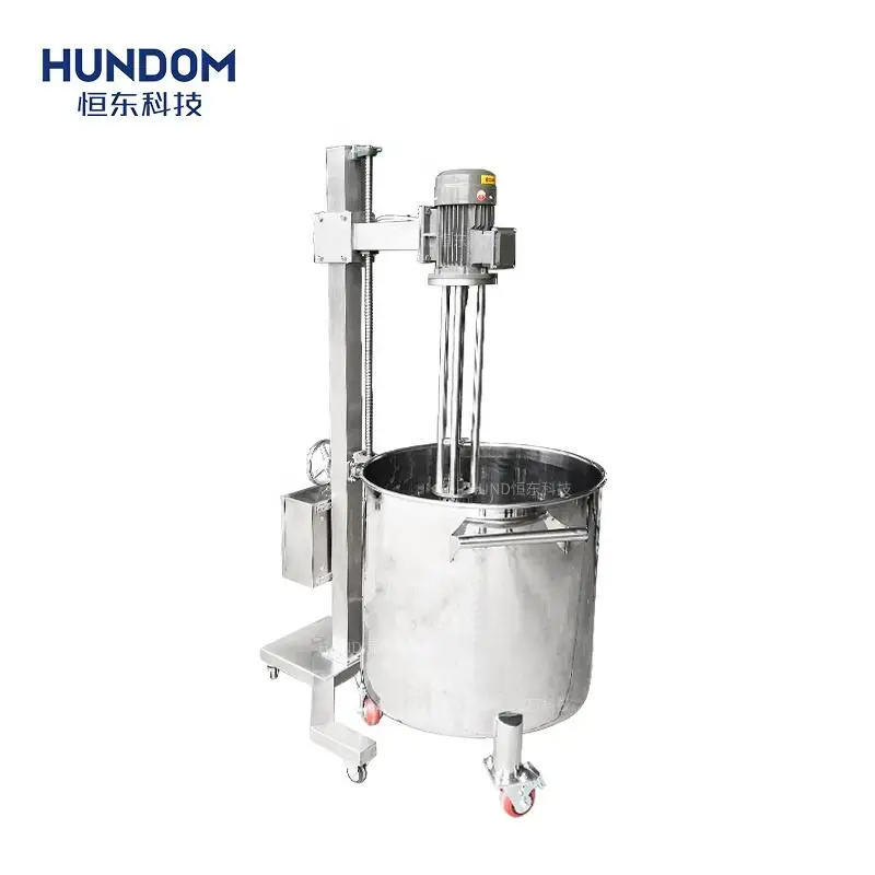 Movable Electric Or Pneumatic Lifting High Shear Mixer Cosmetic Cream Homogenizing Emulsifying Machine