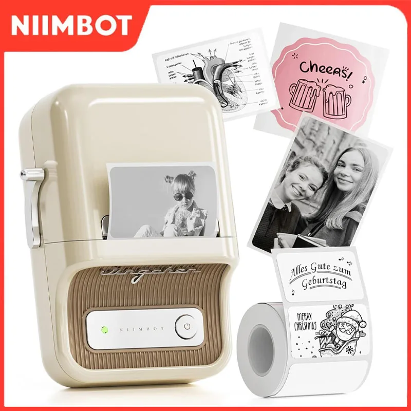 Niimbot B21 Mini Printer Thermal Various Styles Sticker Self Adhesive Waterproof Sticker Printer For Stickers Barcode Clothing Jewelry