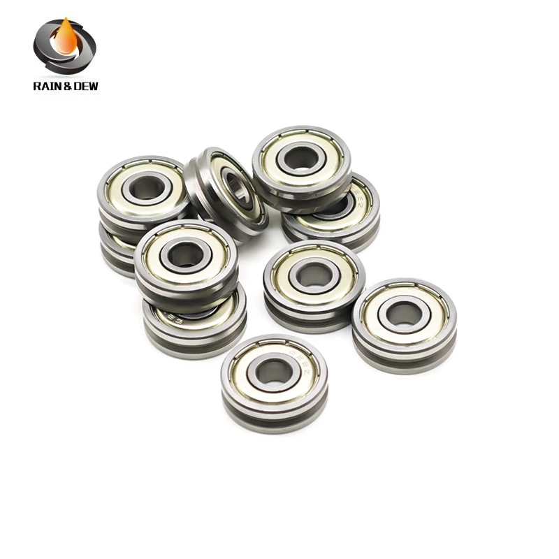 Nut V Over Line Riemenscheibe 10PCS Drahtführungsschiene V-Nut Miniaturlager V624ZZ V625ZZ 604UU U22 V6000ZZ