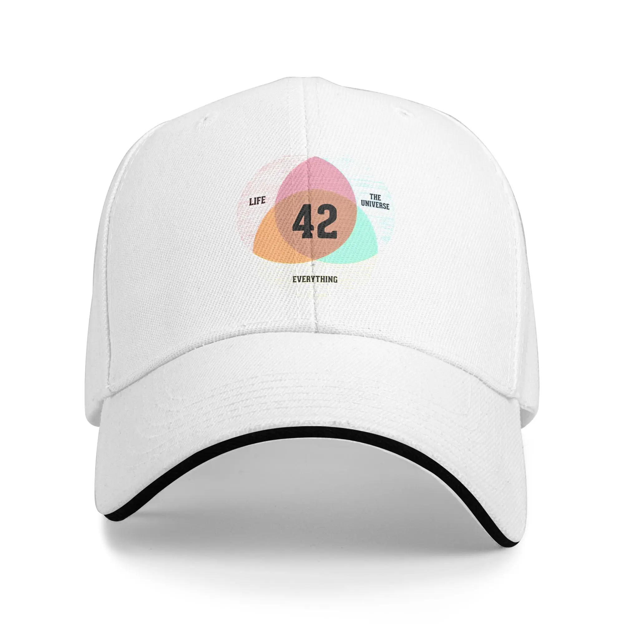 Venn Diagram Life the Universe and Everything 42 Baseball Cap Hip Hop  Sandwich Caps Men Women Adjustable Headwear Sport