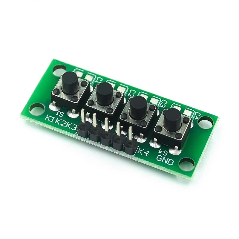 DIY Kit 1x4 4 Independent Key Button Keypad Keyboard Module Mcu for Arduino Student Class Design Graduation Project Experiment