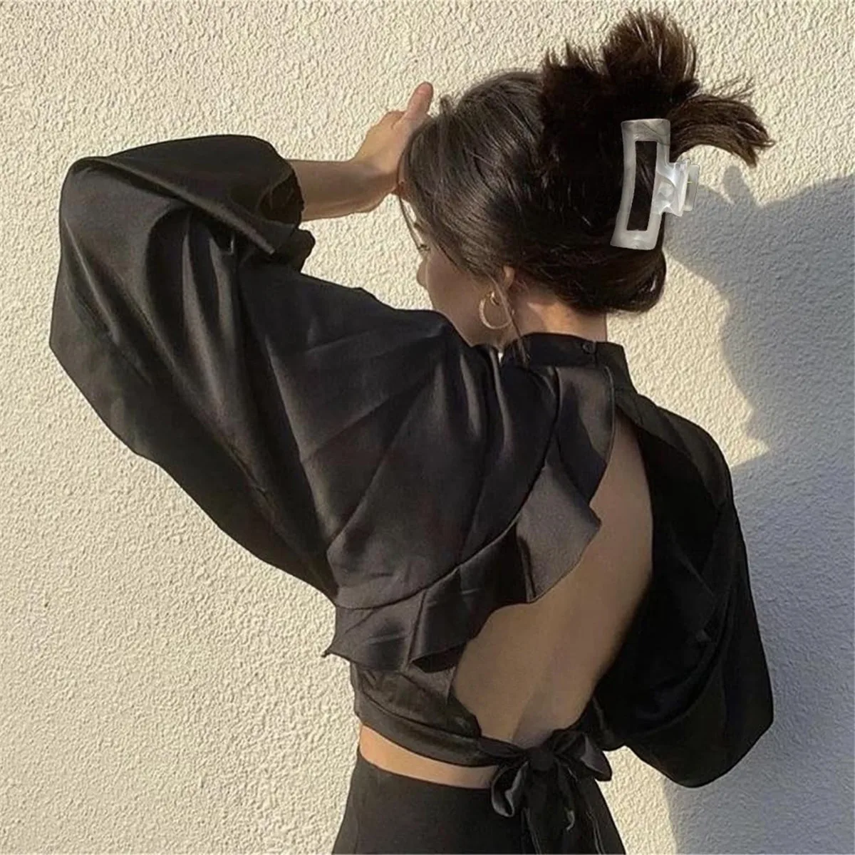 Große Haar klauen clips hohle quadratische Haars pangen für Haare starker Halt rutsch feste große Haars pangen für Frauen – Detail 5
