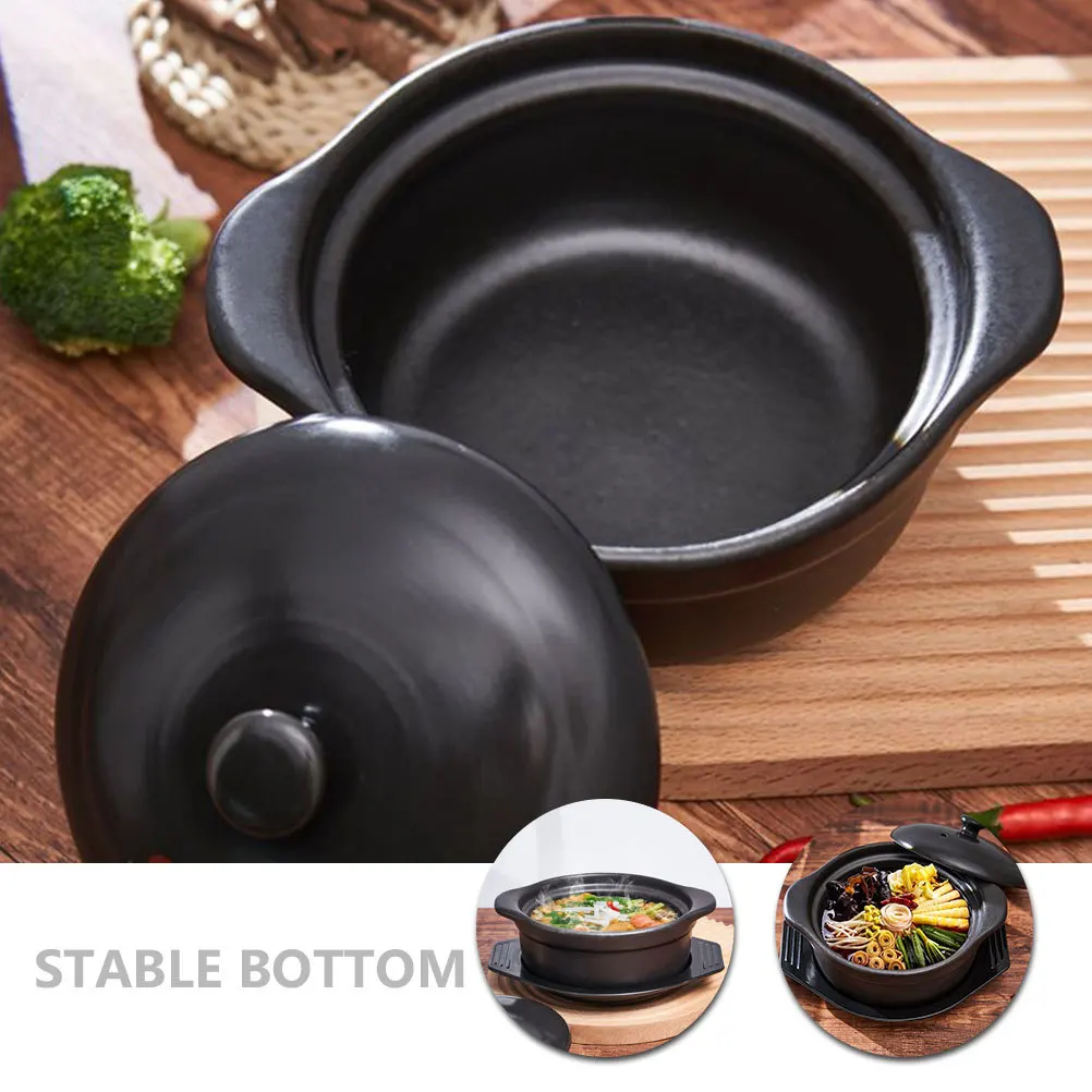 

Керамическая кастрюля с запеканкой, гладкая поверхность, термостойкая кастрюля для приготовления пищи для супа, тушеной курицы, кухонная посуда