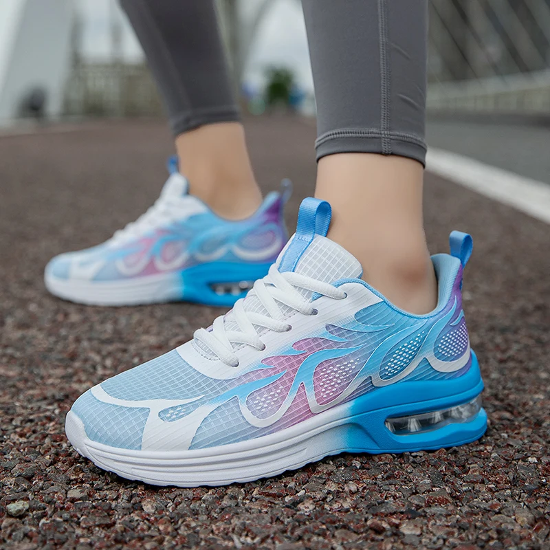 Women Sports Shoes Summer New Air Cushion Running Shoes for Women Mesh Breathable Lightweight Comfortable Sneakers Tenis Walking