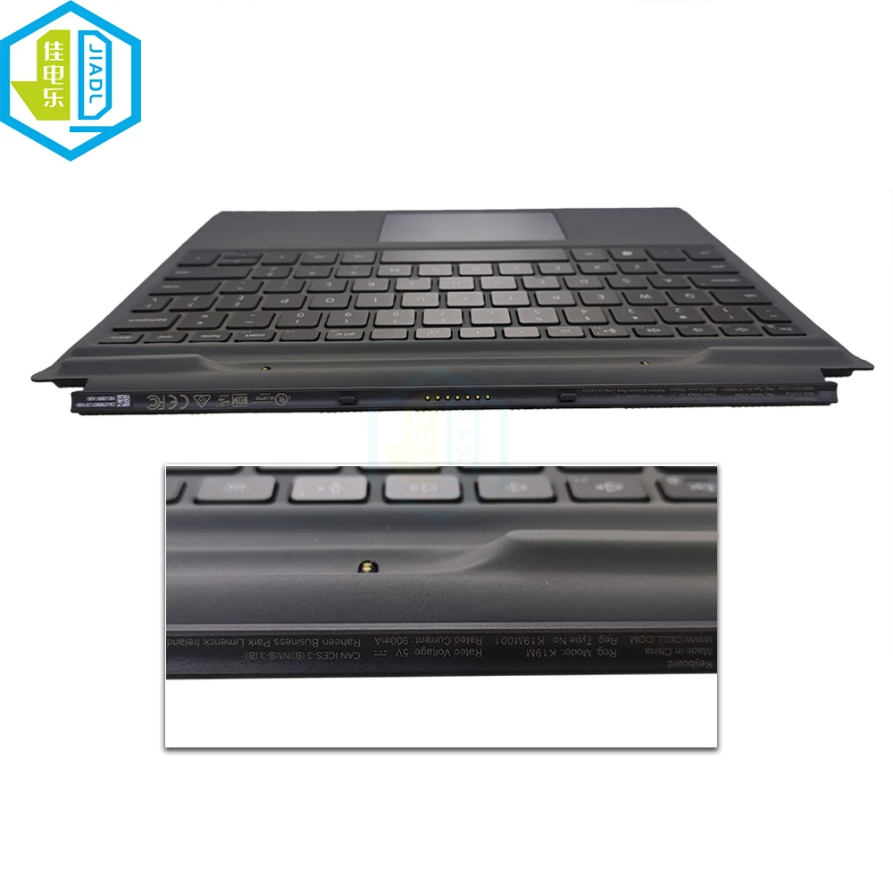 Imagem -05 - Eua Inglês Teclado Touchpad Palmrest para Dell Latitude 7320 Destacável Viagem K19m K19m001 Eua Substituição Teclados Original