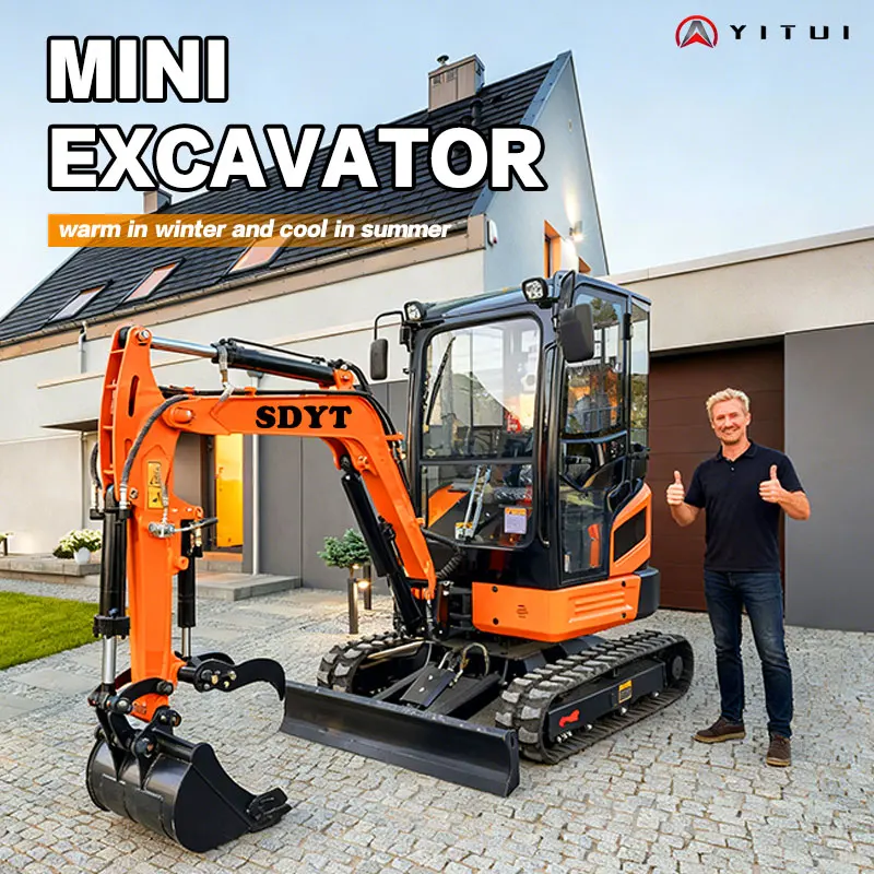 

New Mini Excavator 2.6-Ton Customized Reinforced Chassis High-Pressure Hydraulics Farm & Agriculture Wheel Type