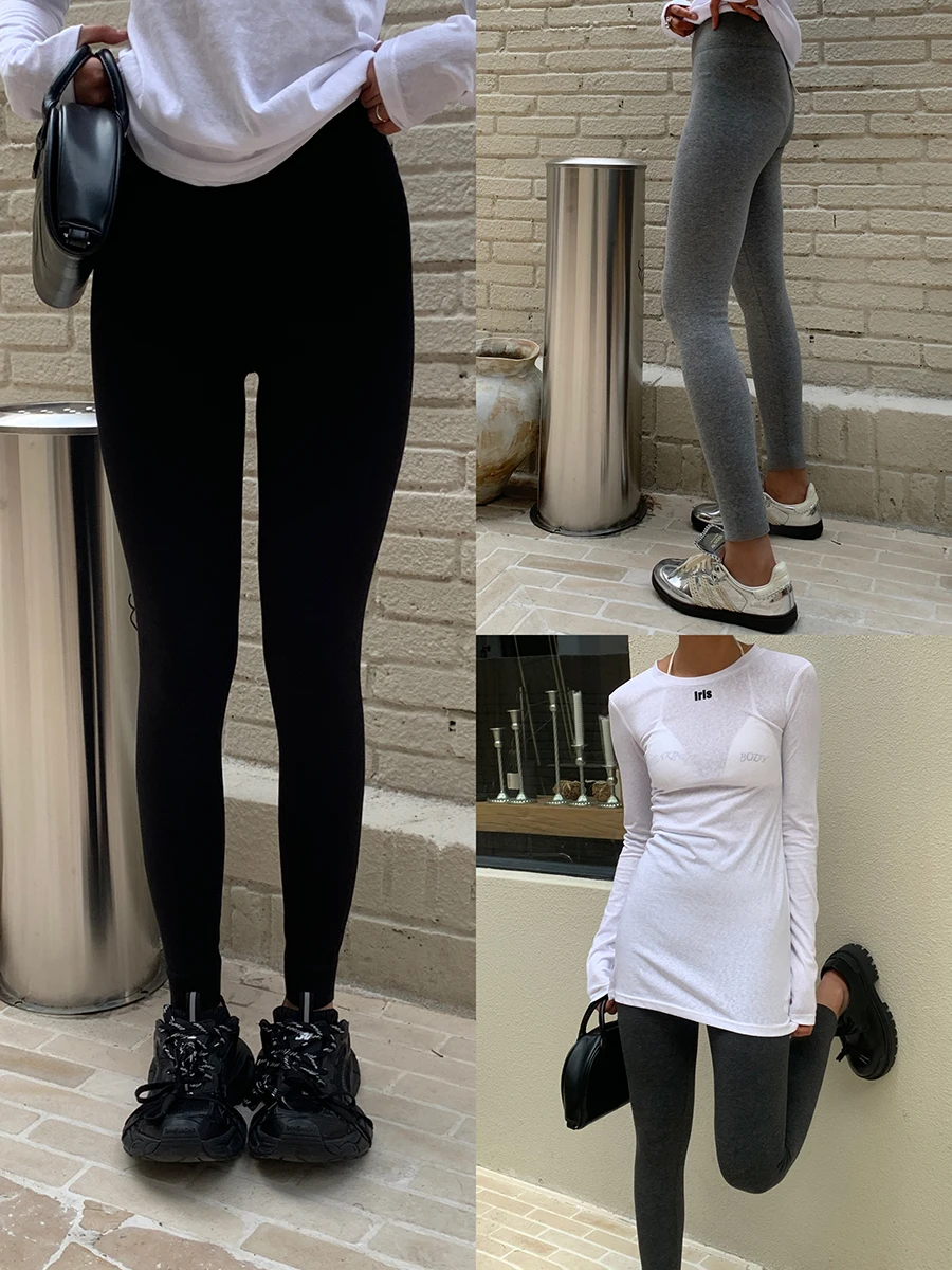 

Gogo Burn Thiened Bla arkskin Pants Women's Base Layer Trousers Autumn Outerwear ort plus Size Elastic Waist Long Pants