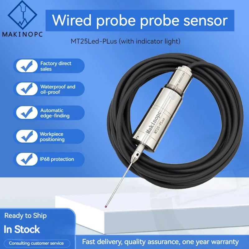 MT25-Plus 304 Проводной зонд из нержавеющей стали IP68 Датчик XYZ Длина 81 мм Точность 0,001 мм с кабелем 1 м для центров обработки с ЧПУ