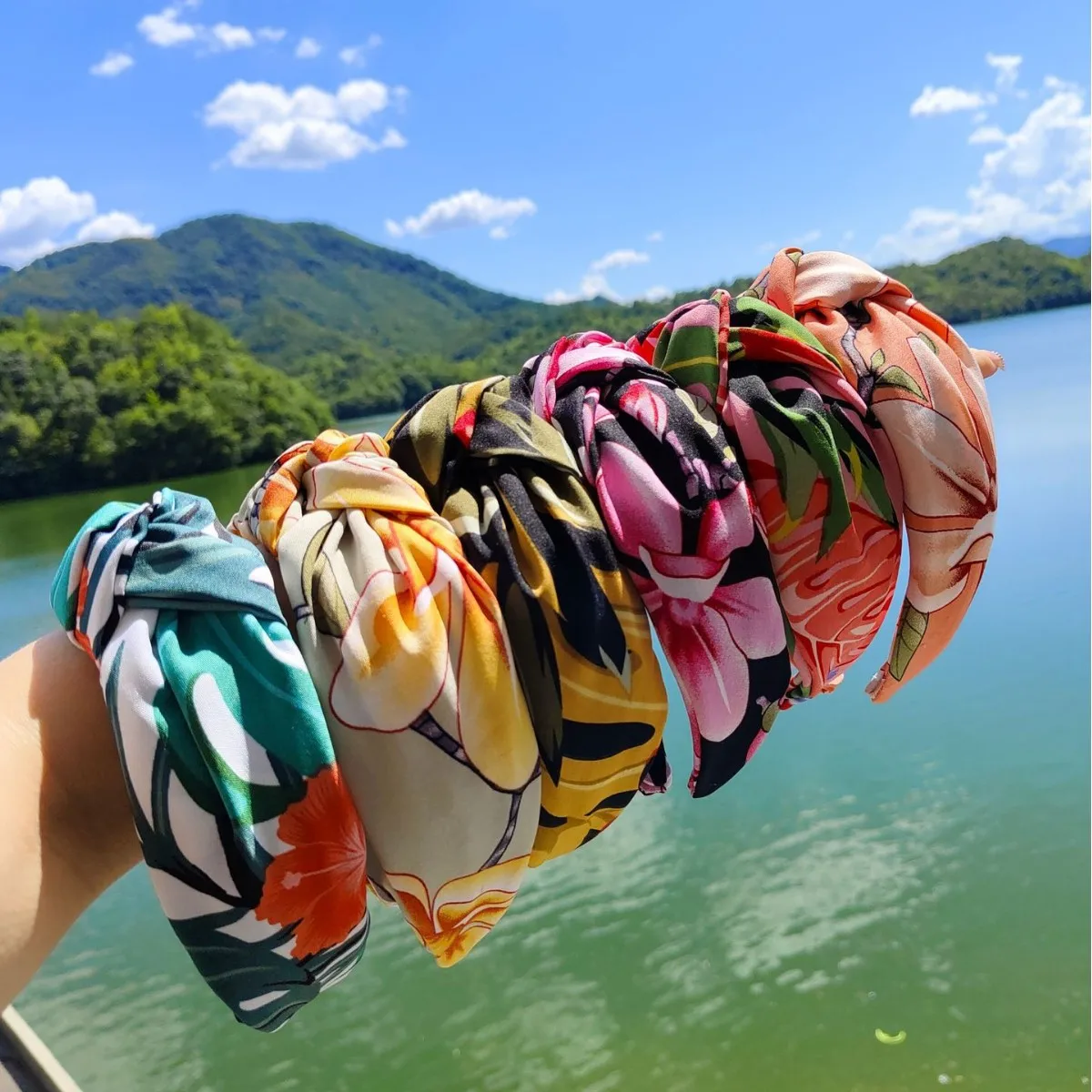 

Summer Vacation Bohemian Beach Print Headband - Outdoor Fabric Hair Accessory