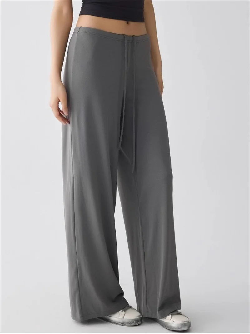 Aiithuug Drawstring Loose Yoga Pants Workout Comfy Joggers Sweatpants Women's Lounge Pants Wide Leg Pants Casual Pajama Bottoms