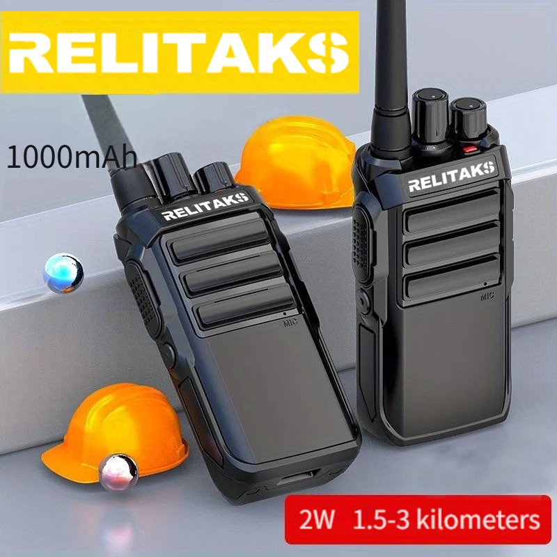 RELITAKS BQ27 Walkie Talkie include 2PCS Long Range Ham 2W Portable Radio fm Wireless set Amateur Two-Way Radio UHF for hunting