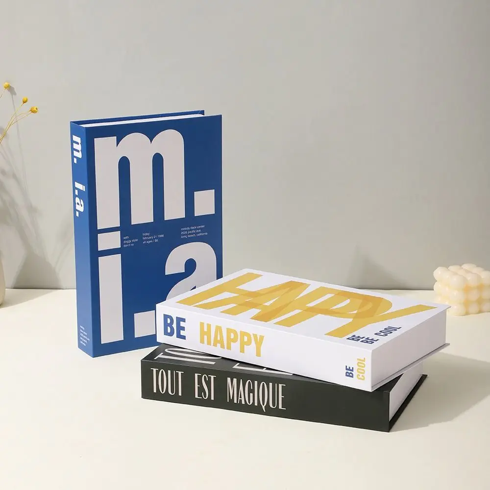 

Creative Paper Craft Graphic Simulated Books Luxury Artistic Fake Books Nordic Style Book Model Home Decor