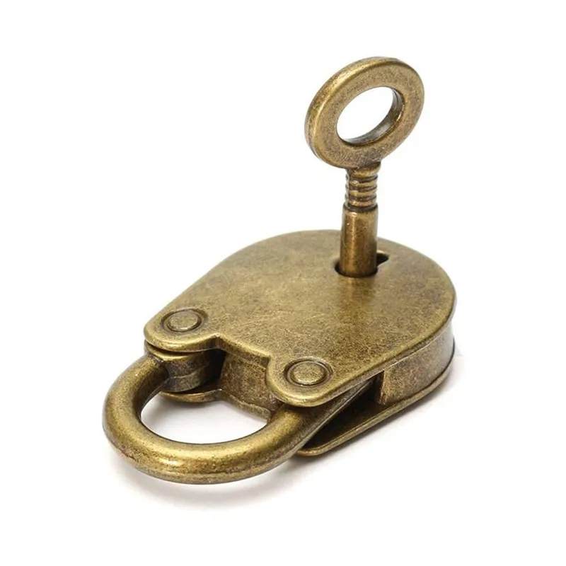 Mini Lock Box Padlock with Key Stationery Diary Vintage Padlock Jewelry Box Small Lock