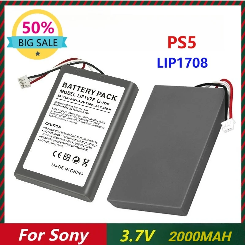 

Аккумулятор 3.7V 2000mAh для беспроводного контроллера Sony PlayStation PS5 DualSense CFI-ZCT1W, замена LIP1708