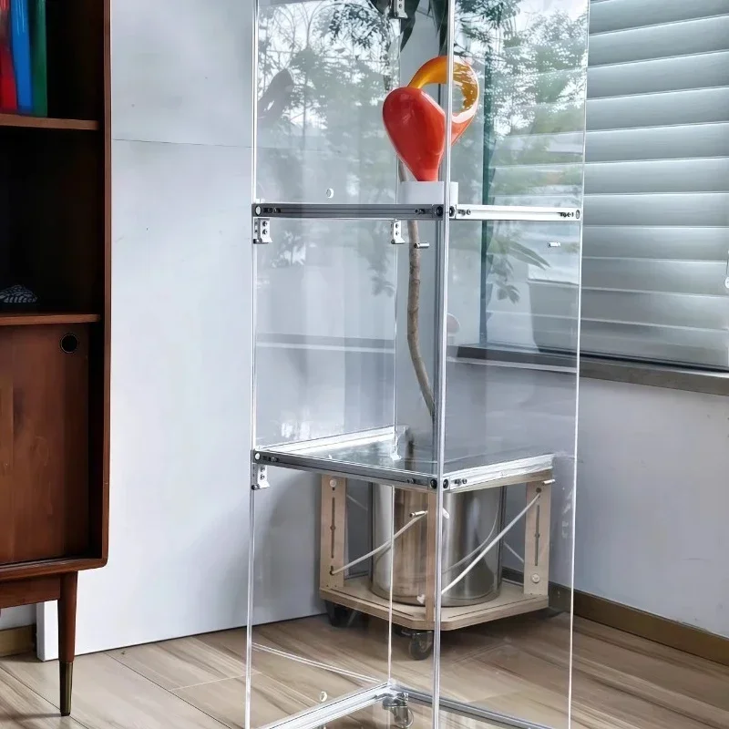 Aluminum profile acrylic closed dust-proof figure storage display cabinet display rack storage