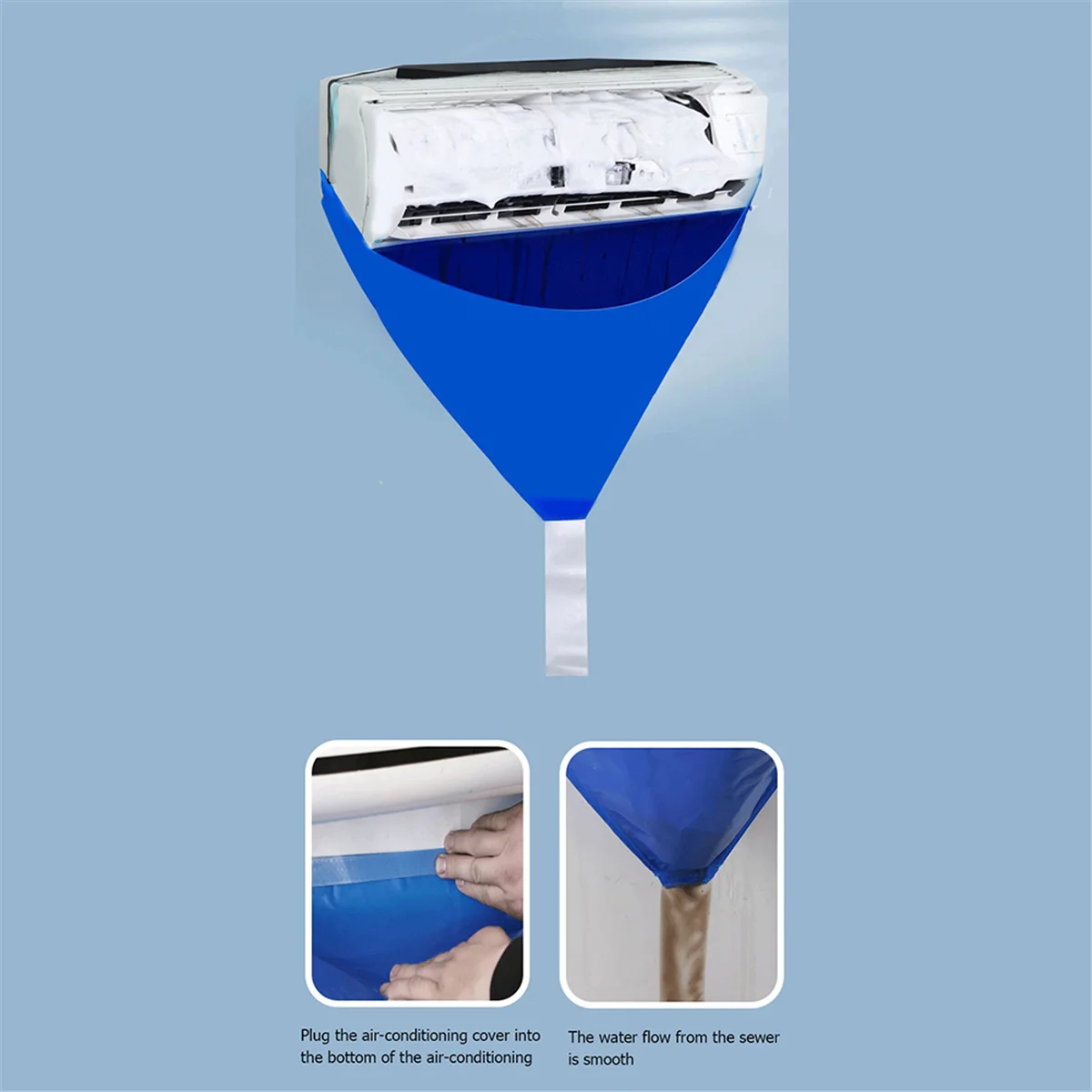 

Air Conditioner Cleaning Cover Kit Waterproof Dust Protection Bag for Air Conditioners Disassembly-Free Clean Tool