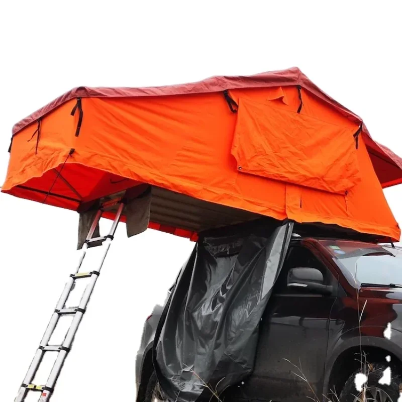 China Cheap Customized Top Cotton Canvas 4WD Car Soft Roof Tent for Outdoor Camping