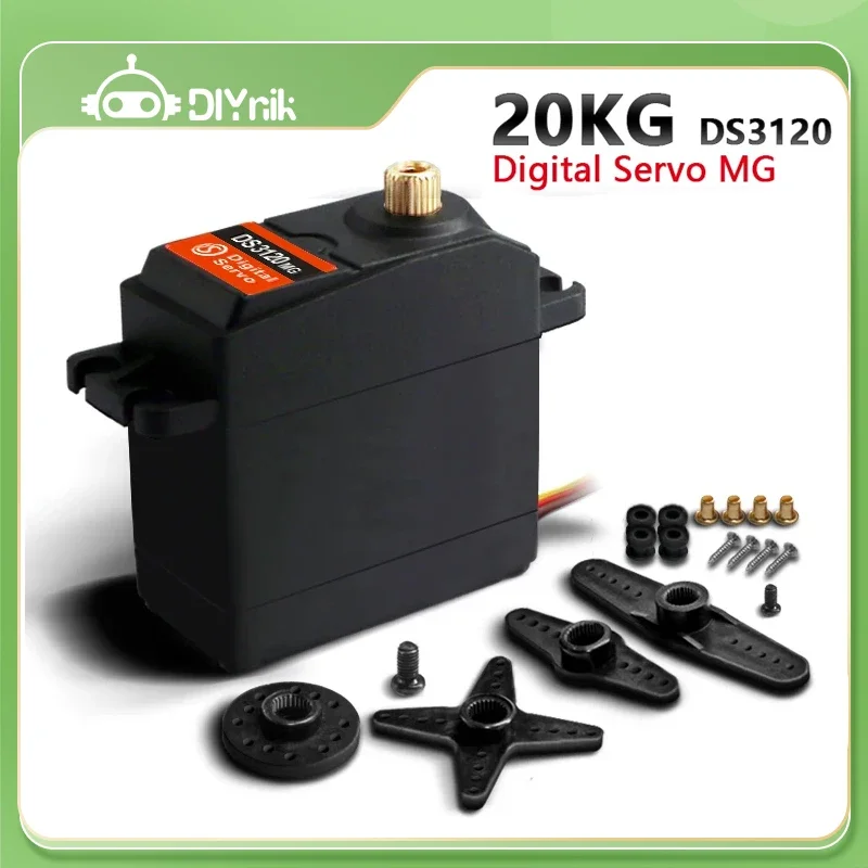 Dsservo DS3120 20Kg ความเร็วสูง RC Servo เกียร์โลหะดิจิตอลมาตรฐานเซอร์โวมอเตอร์ Baja Servo สําหรับ 1/8 1/10 RC Cars เครื่องบิน