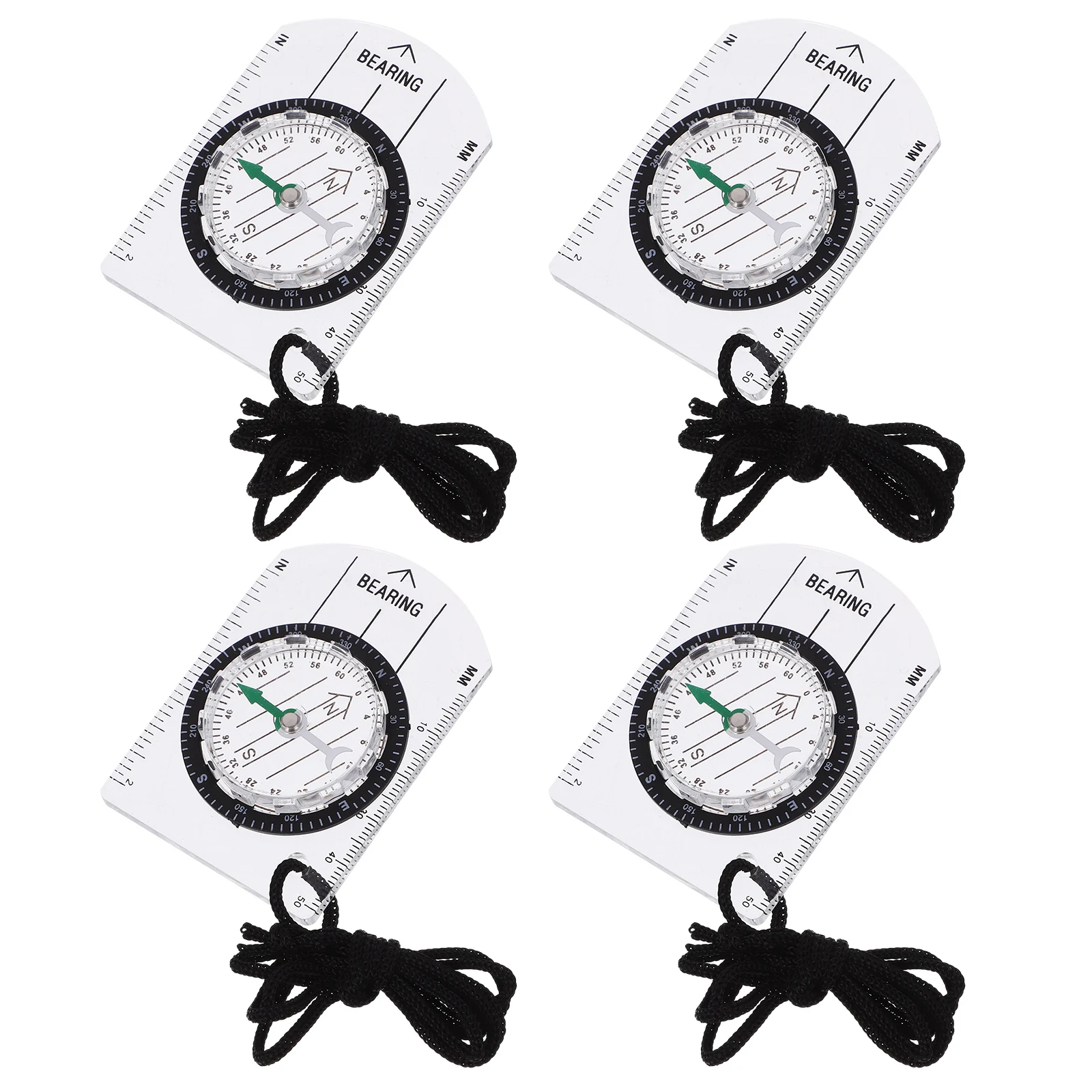 

4pcs Navigation Hiking Hiking Outdoor Sports Small Mini Keychain Pocket Compass Compass Survival Gift