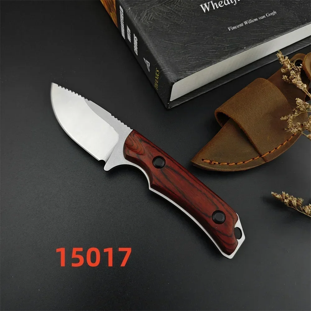 High Hardness BM 15002 15017 Fixed Knife S30V Steel Wooden Handle Outdoor Portable Knives Tactical Hunting Survival Tools