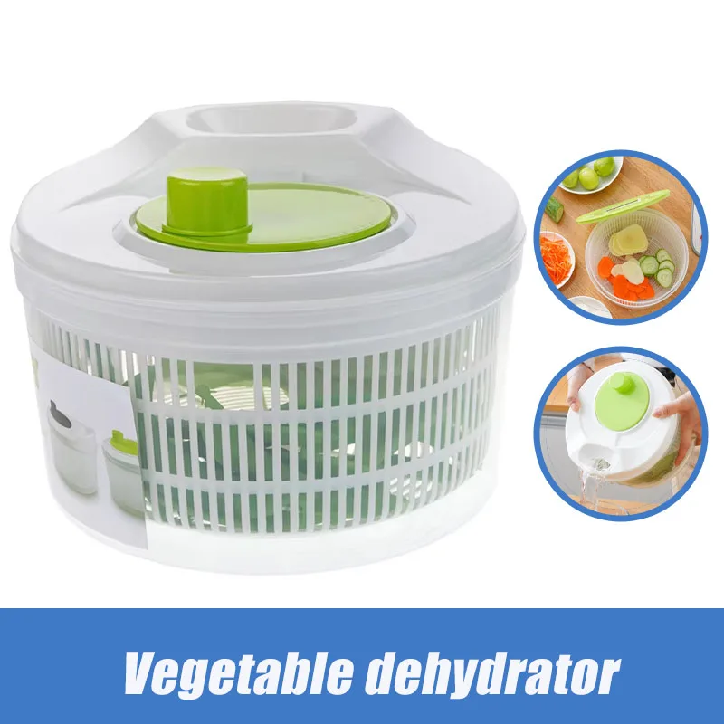 Salad Spinner Lettuce Greens Washer Dryer Drainer Crisper Strainer for Washing Drying Leafy Vegetables Kitchen Tools