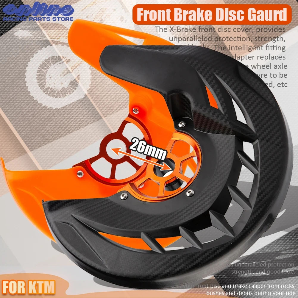 26mm Front Brake Disc Guard Motorcycle For KTM 125 150 200 250 300 350 450 530 EXC EXC-F 2003-2015 SX SXF XC XCF XCF-W 2003-2014