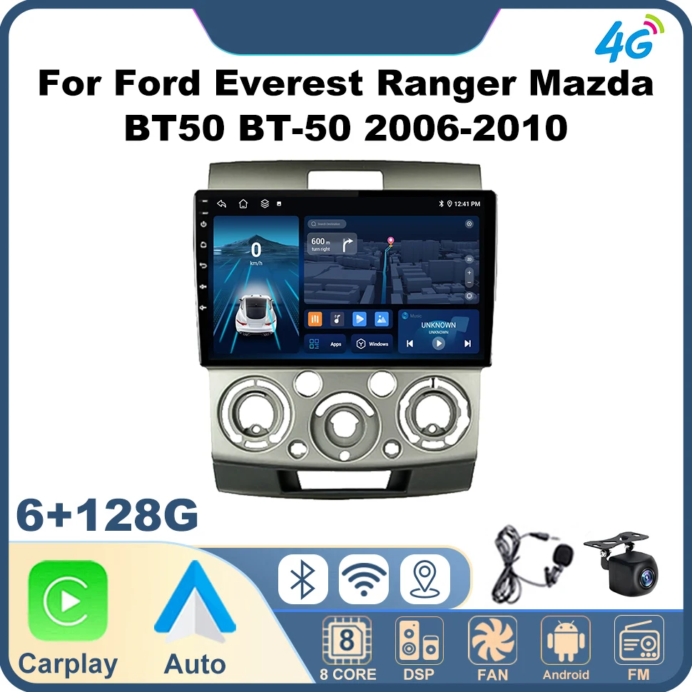 

Autoradio Car Stereo Player for Ford Everest Ranger Mazda BT50 BT-50 2006-2010 CarPlay GPS Multimedia Player 8Core Vehicle Audio