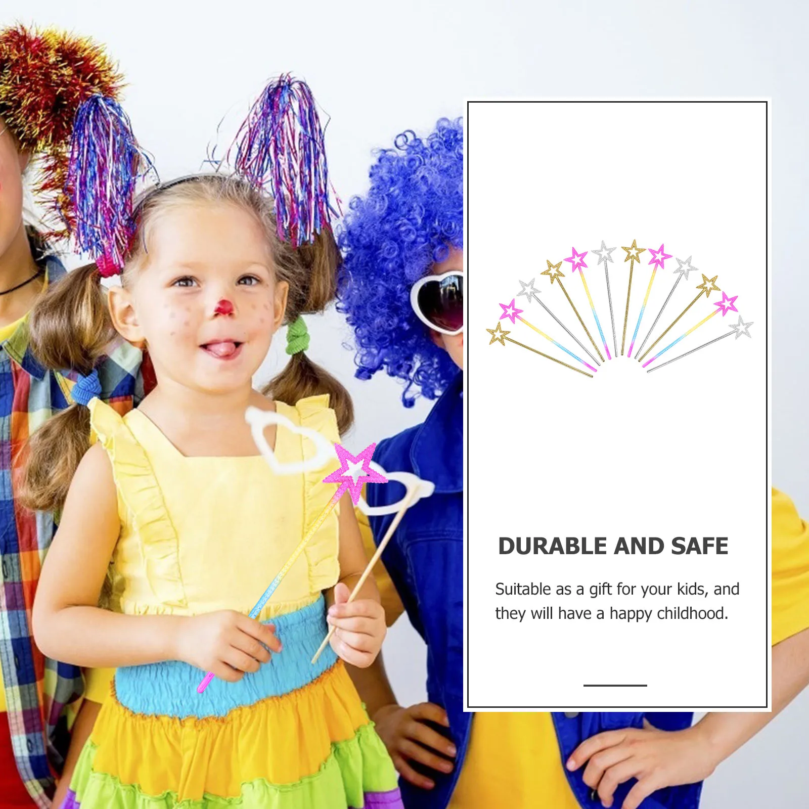 

1 Set Five-Pointed Star Fairy Wand Creative Kids Plaything Role For Halloween Party Performance Star Shape