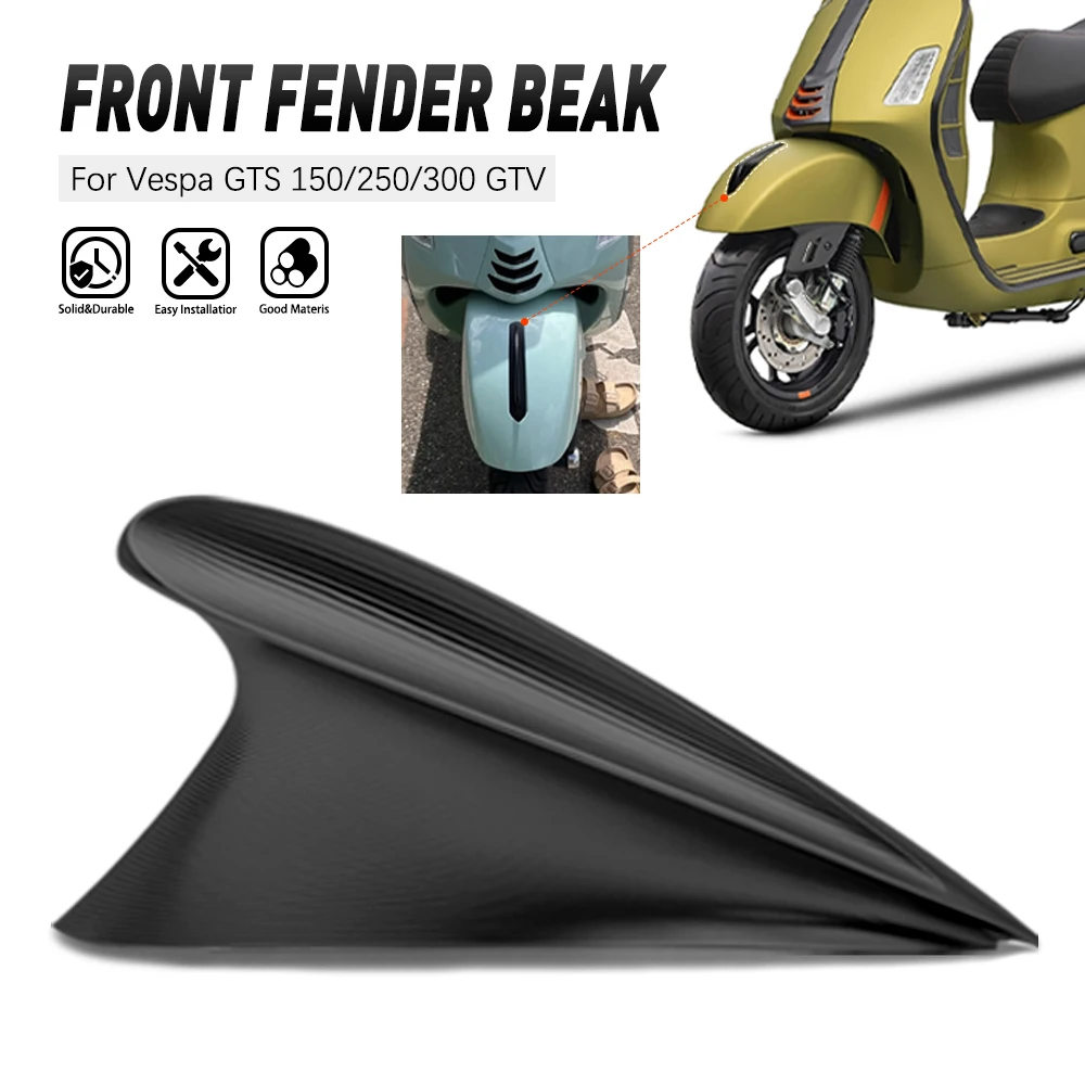 Motorcycle Front Beak Fairing Extension Wheel Extender Cover Fender For Vespa GTS300 2013-2024 Primavera 150 2023 2024 2025