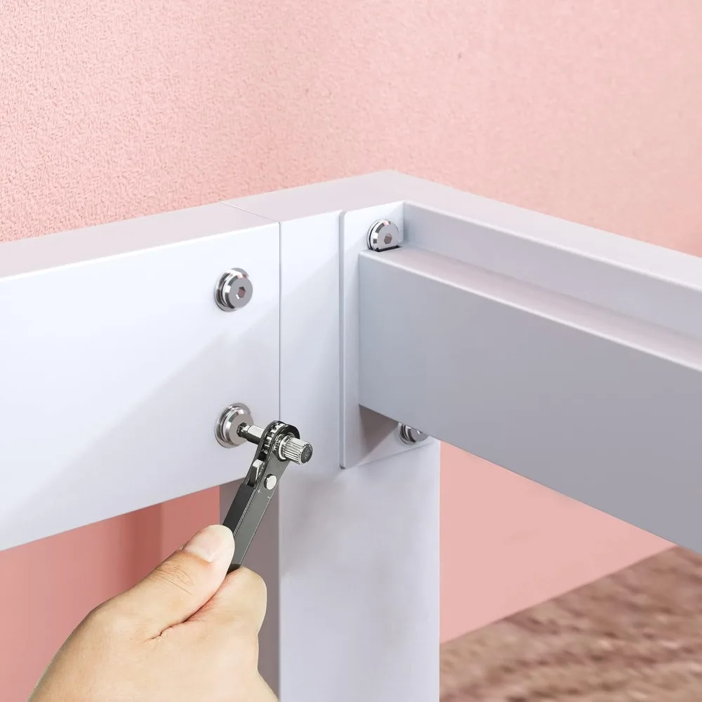 Metal Platform Bed Frame, Wood Slat Support, No Box Spring Needed, Easy Assembly, noiseless, Sturdy bed frame