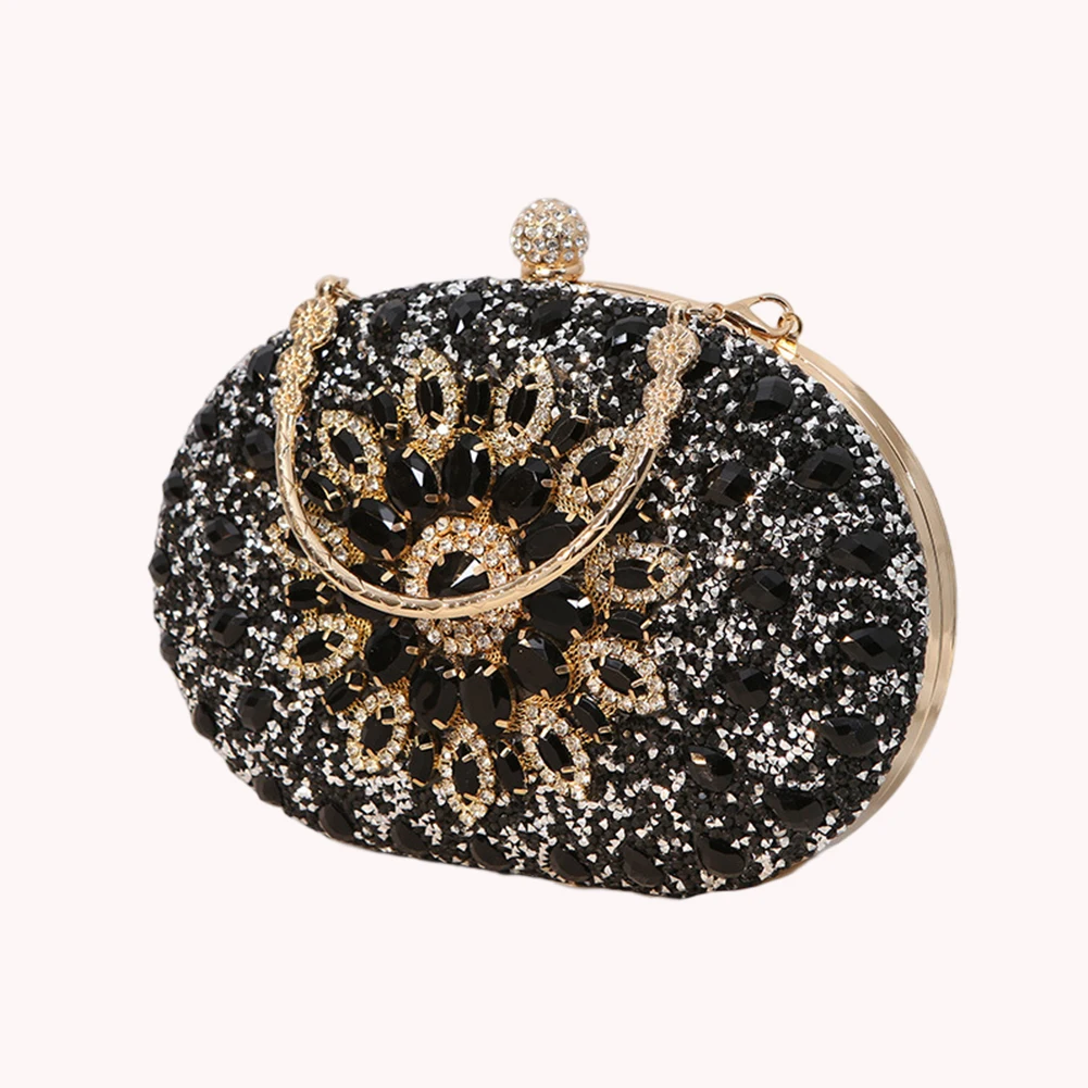 

Dumpling Crossbody Bag Fashion Rhinestone Crossbody Pouch Sparkly Women High-Capacity Lightweight Party Gathering
