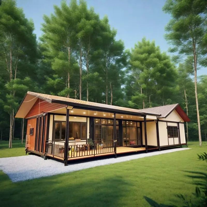 Double Wing Expansion 20ft 40ft Steel Container House Durable Environmentally Friendly for Office Bedroom Villa Hotel Tiny House