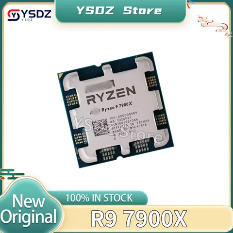 1 PZ/LOTTO Usato Prova perfetta RYZEN 9 7900X Processore R9 7900X 4.7GHz 64MB Desktop CPU Processori R9 7900X per B650 in magazzino