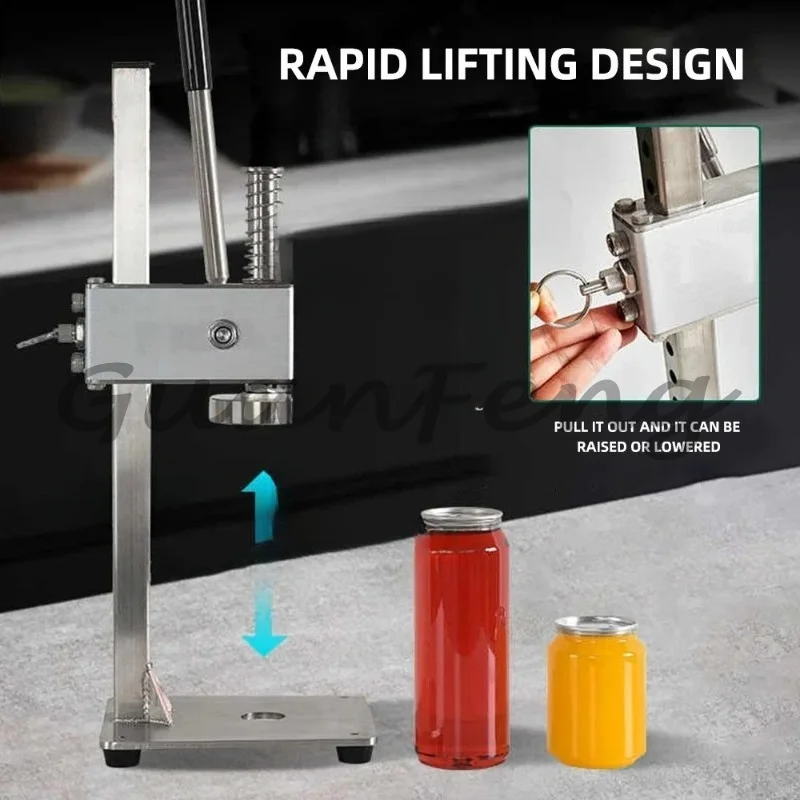 Automatic sealing machine PET bottle aluminum can stainless steel cover press