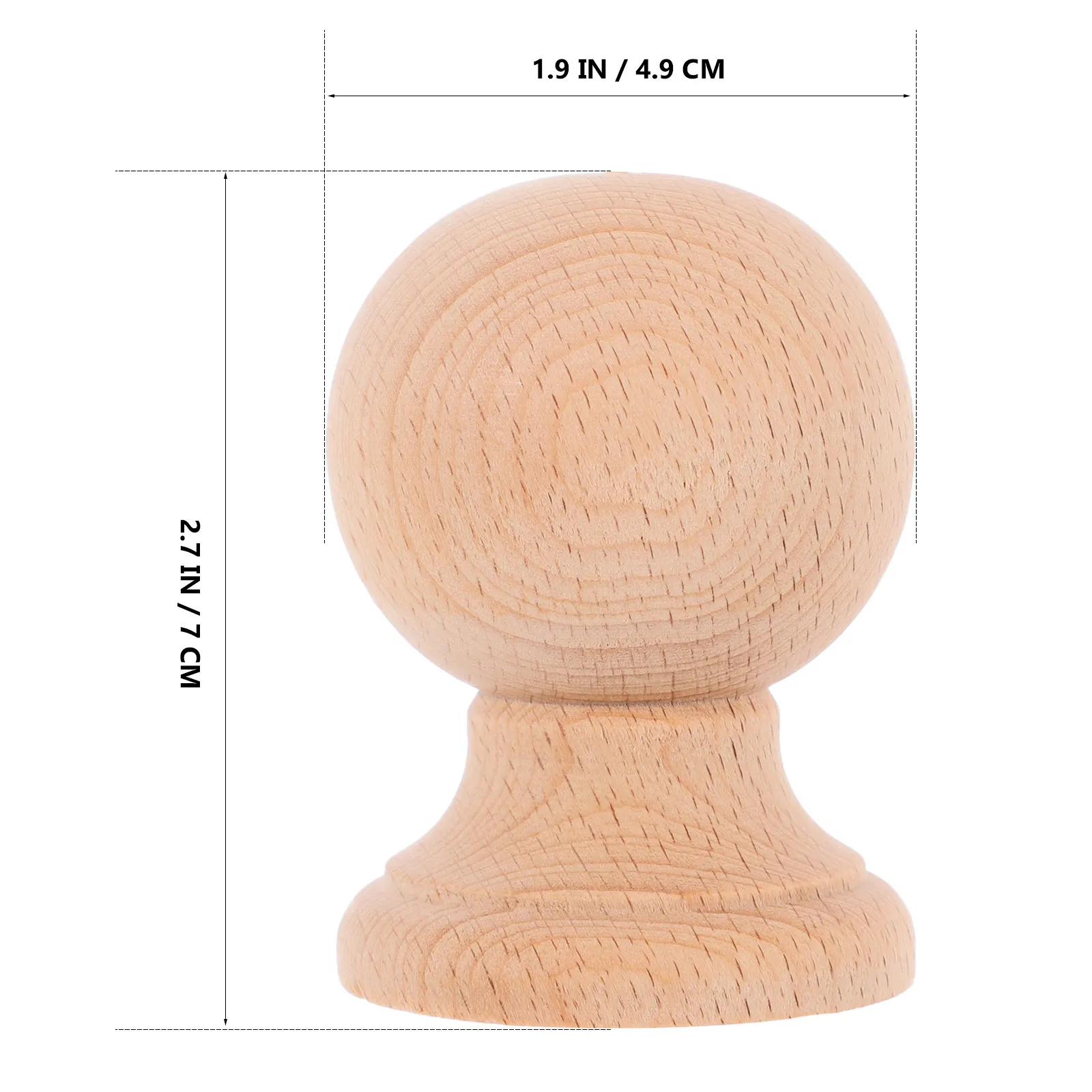 Unfinished Solid Wood Roman Bridge Finials for DIY Bed Posts Staircases Furniture Decor Hardwood Ball Bun Foot Round Decorative