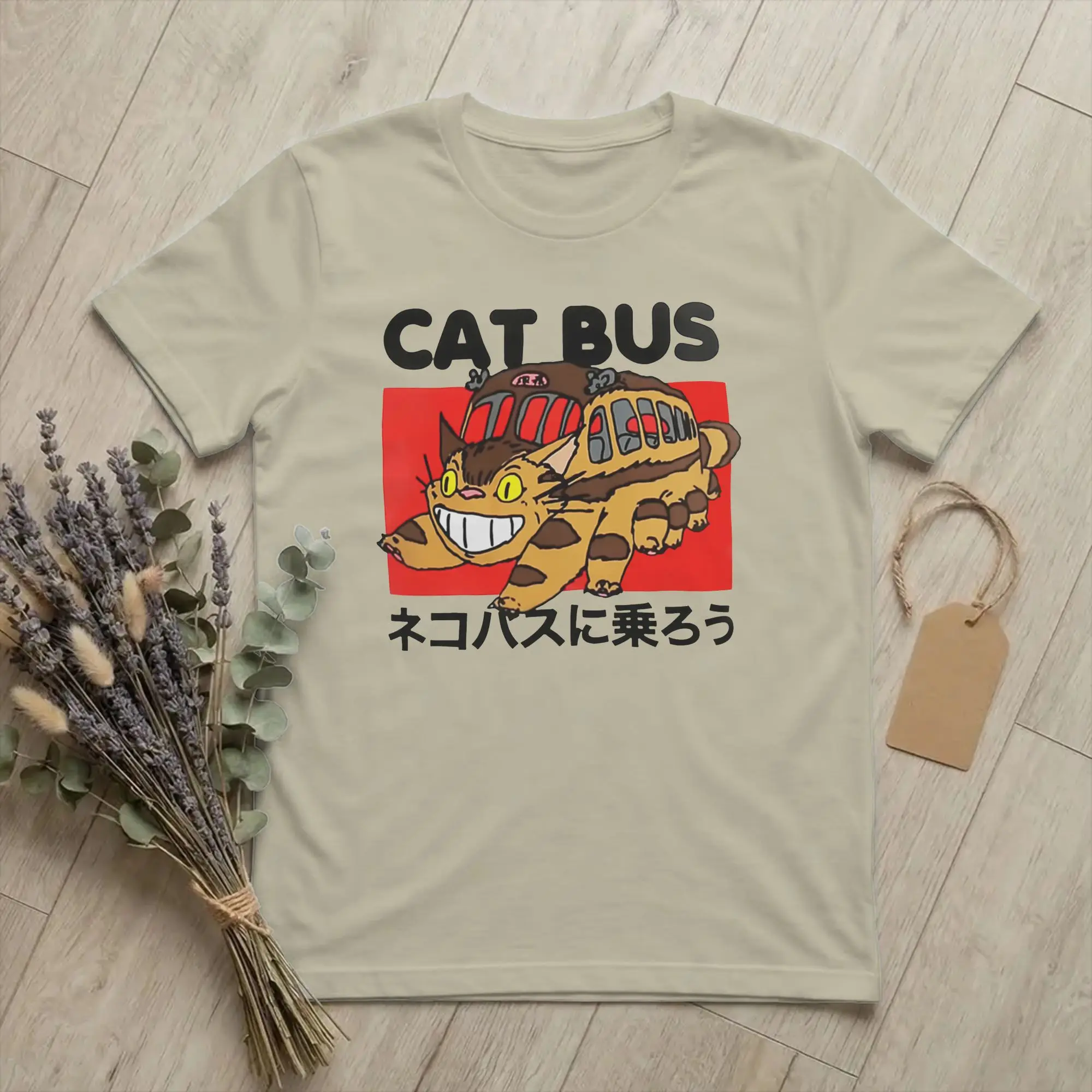 Retro Cat Bus T-Shirt Men Cotton Short Sleeve Hayaos Miyazakis Round Neck Summer TopsTops