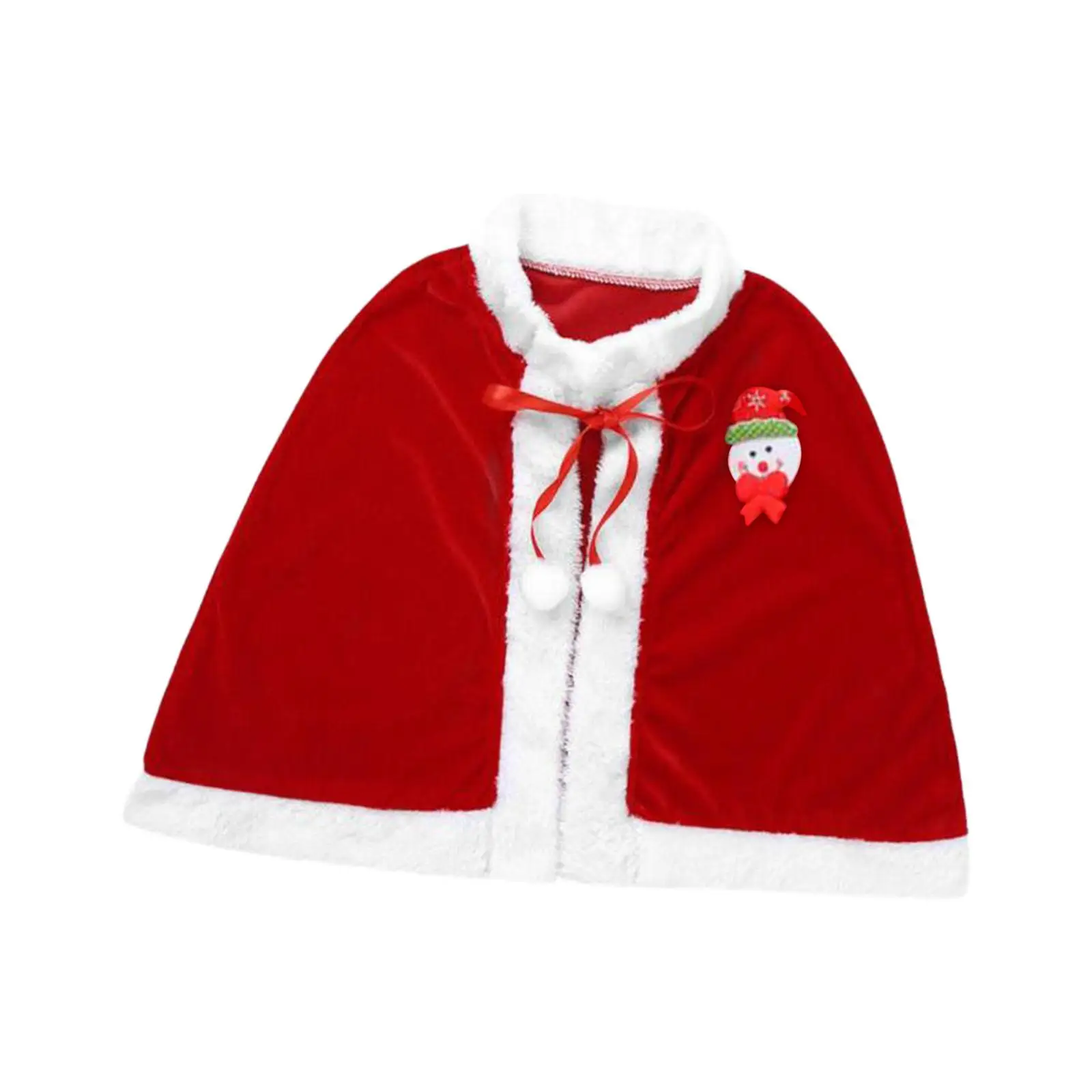 Cape de Noël Everak pour enfants, châle de Noël pour enfants, costume pour jeux de rôles, fournitures de fête, carnavals de vacances d'hiver