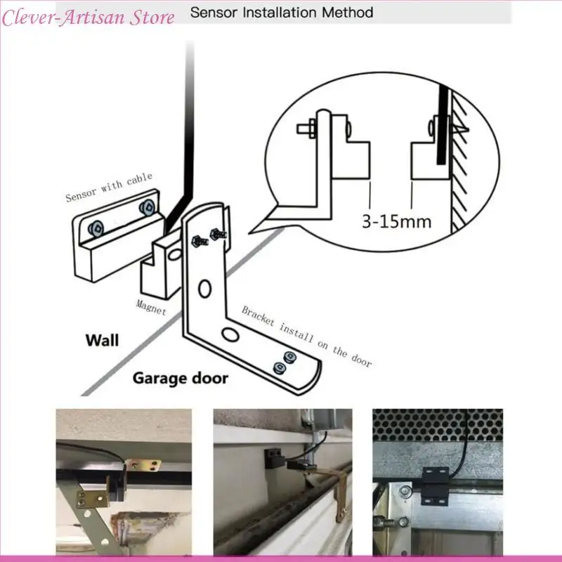 Interruptores Wifi E06B Controlador puerta garaje Abridor puerta inteligente Funciona con controles voz Controles