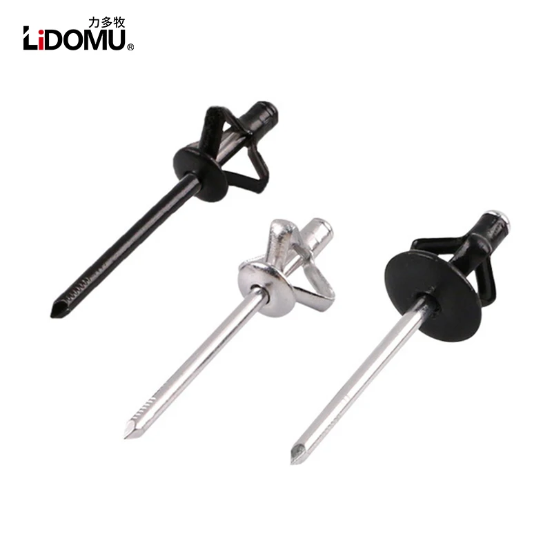 500pcs. aluminium auto rivet black large flange blind rivet