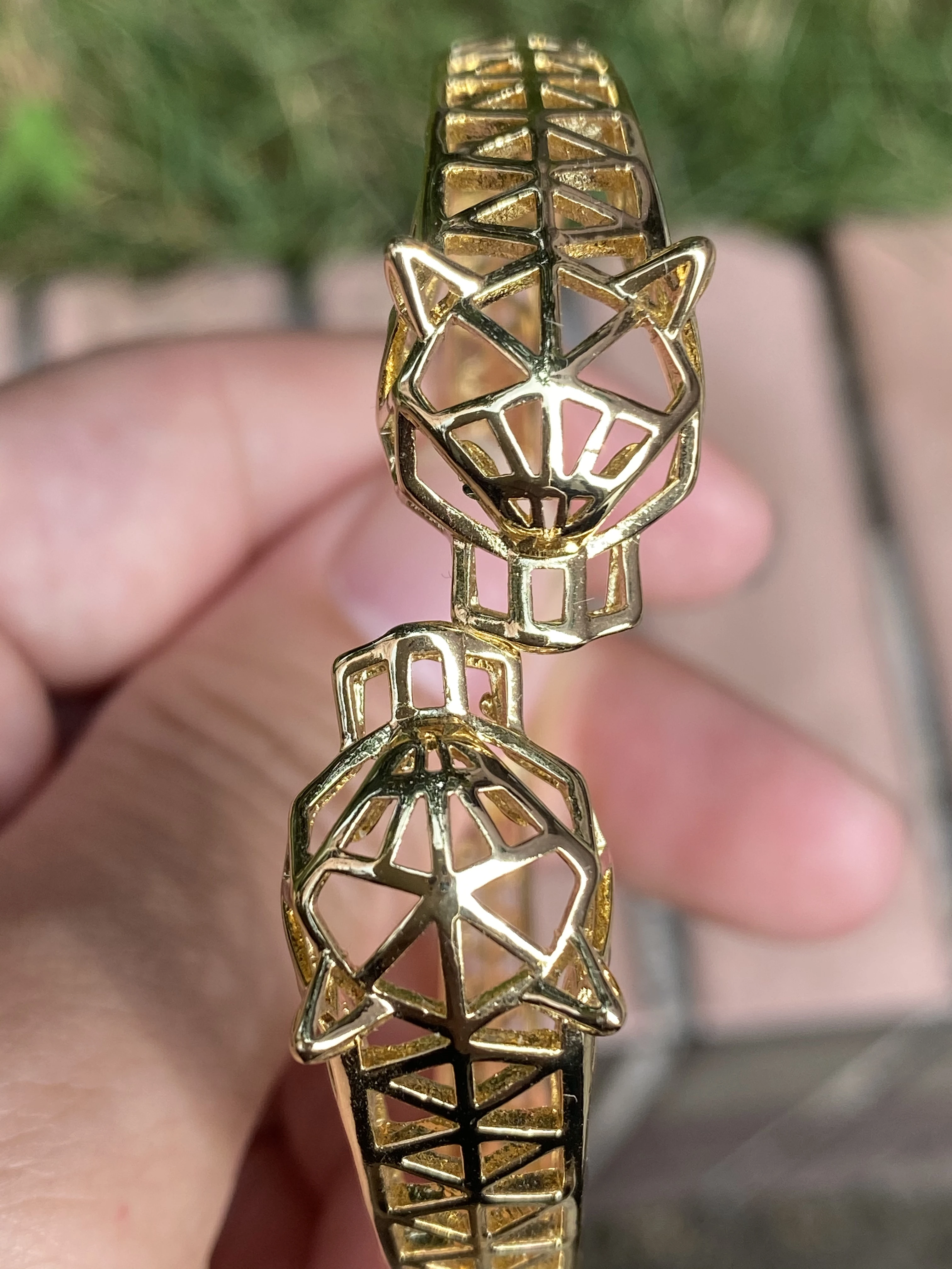 Hollow Double Leopard Lead Men Wedding Bracelet Jewelry Bangle Bijoux