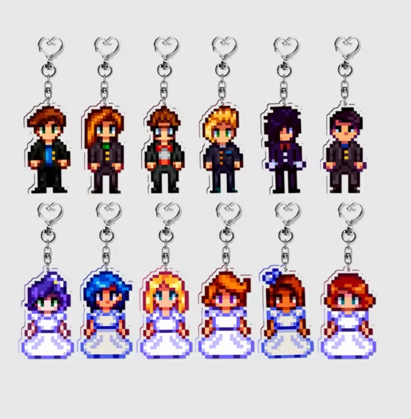 Stardew Valley Keychain Alex Harvey Shanm Sheen Abigail Emily Hailea Penny view 5