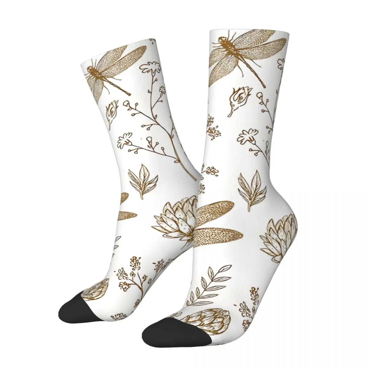 Dragonfly Sketch Art Socks Shopping 3D Print Boy Mid-calf Sock