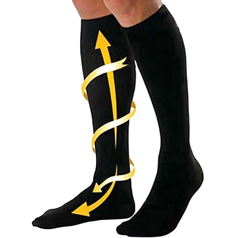 Calcetines largos de compresión para correr para hombre y mujer, medias de nailon hasta la rodilla, antifatiga, soporte para pies, talla S-XXL