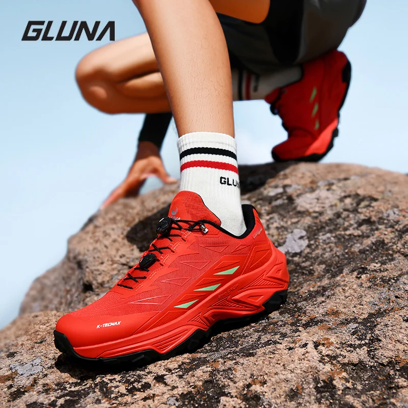 GLUNA New FENLUN3.0 Carbon Plate Mountain Trail Running Shoes Unisex Breathable Non Slip Outdoor Athletic Sports Sneakers 82829