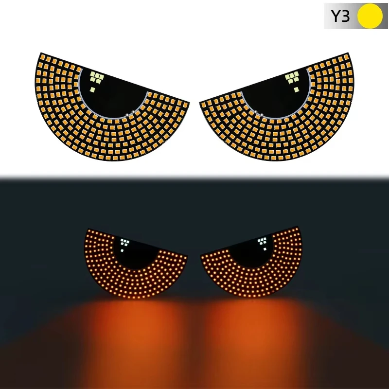 Imagen 3: Parabrisas trasero de coche, lámpara LED de ojos animados, ojo de diablo dinámico, luz de advertencia de coche, luz de espejo retrovisor interactiva anticancada