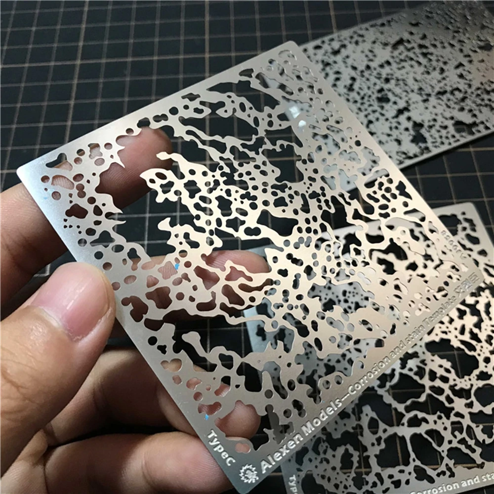 1PC Weathering Airbrush Stencils Tool For Model DIY Spray Decoration Kits Part 4 Styles