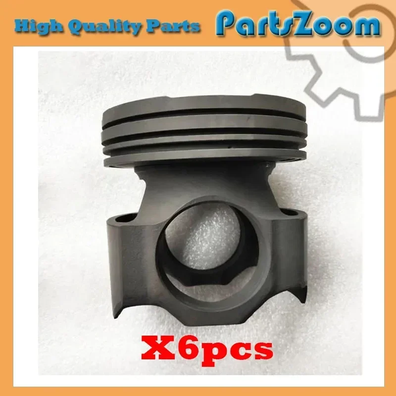 

New 6 Sets STD Piston Kit 4923744 Fit For Cummins ISX15 QSX15 137MM