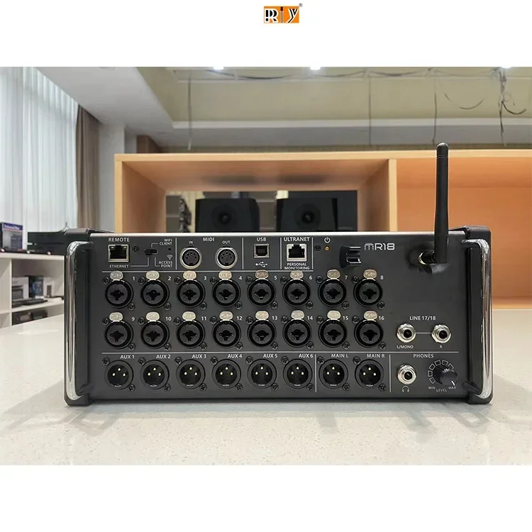 MR12/MR18 Nieuwe collectie 18-kanaals 12-bus draagbare digitale mixer met USB en app-bediening