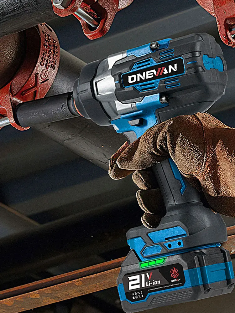 ONEVAN 2800N.M Hochleistungs-Akku-Schlagschrauber, bürstenlos, 1/2 Zoll, Schraubendreher, Schlagbohrer, kompatibel mit Makita 18V Akku